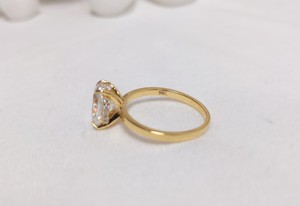 Anillo de Compromiso y Boda de Lujo en Oro Amarillo Sólido de 14K con Moissanita Ovalada de 2.20 CTW para Mujer, Regalo de Joyería Fina - Product Image 6
