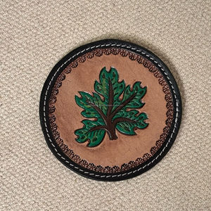 Ensemble de sous-verres en cuir de luxe usiné à la main en cuir véritable supports de haute qualité décoration de Table à la maison pour boissons café bière - Product Image 5