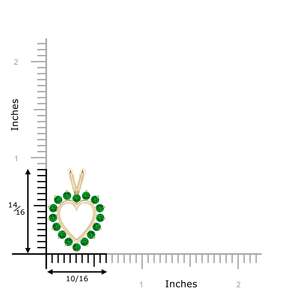 14K <b>Solid</b> <b>Gold</b> Natural Emerald Emerald Open Heart V-Bale <b>Pendant</b> Classic Fine Jewellery Anniversary Gift For Her 2026 - Product Image 4