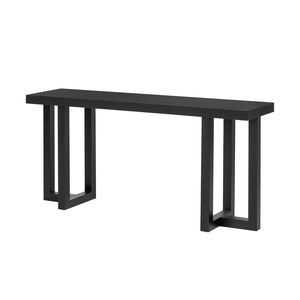 U_STYLE Solid <b>Pine</b> Legs Console <b>Table</b> with Geometric Design for Entryway Hallway Living Room Bedroom Use - Product Image 4