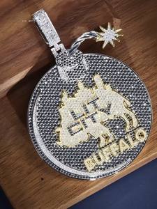 Colgante de Letra Personalizado VVS Moissanite para Hombre, con Prueba de Diamante, Plata 925, Estilo Hip Hop, Joyería Iced Out - Product Image 6