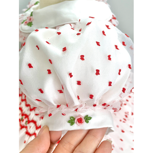 Made in Vietnam - Beautiful Smocked Embroidery Dress Formal Dress Durable Smocked Clothing, Girls Dresses - Product Image 5