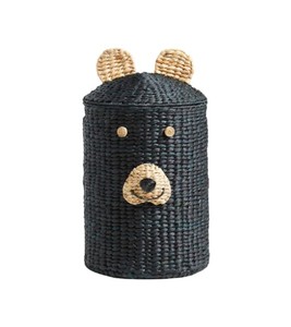 Cesta de Almacenamiento de Jacinto de Agua Tejida a Mano con Tapa, Linda Cesta de Lavandería con Forma de Animal para Juguetes de Niños, Organizador de Guardería de Vietnam - Product Image 4