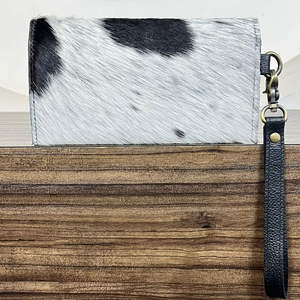 Portefeuille à main pour femme en cuir de vachette véritable de qualité supérieure, à motif à carreaux, fait à la main, porte-cartes en cuir véritable de luxe, porte-monnaie à poignet - Product Image 5