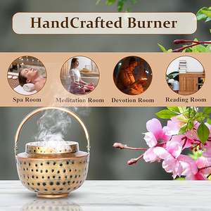 Brûleur d'encens Bakhoor en métal organique écologique élégant, design arabe pour le bois d'Oud, parfum d'intérieur, style islamique - Product Image 4
