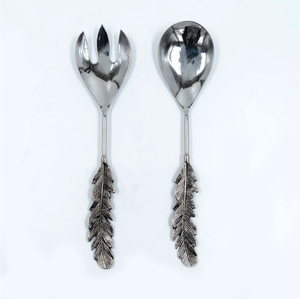 Antique <b>Copper</b> Salad Serving Set Of 2 Stainless Steel Spoon & Fork With <b>Copper</b> Handle <b>Table</b> Serving For Home & Restaurant Use - Product Image 6