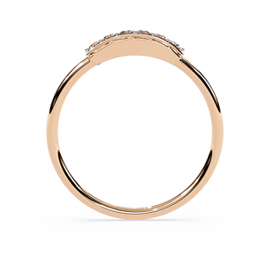 Anillos minimalistas de oro macizo de 14k con diamantes de corte redondo para mujer, para regalo, compromiso, aniversario, boda - Product Image 5
