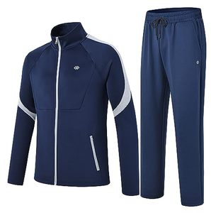 Ensemble de sweat-shirt à capuche zippé en polaire noir pour homme, coupe classique, coupe-vent, design uni, devant 100% polyester tricoté, hiver - Product Image 4