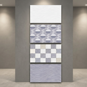 Cream White Glossy Embossed Design Home Construction Glazed Ceramic Digital <b>Wall</b> Tiles 200x300mm Vistaar - Product Image 3