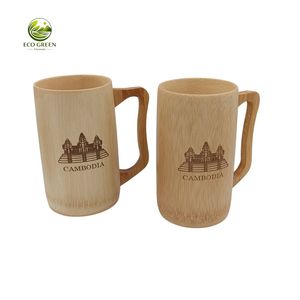 Gobelet en bambou écologique au design minimaliste, gravure de logo personnalisée, réutilisable pour le café et le thé, pour la rentrée scolaire - Product Image 3