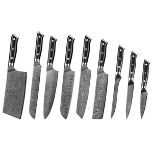 Luxury Damascus Steel Kitchen <b>Knife</b> <b>Set</b> Modern Style Professional Cooking <b>Knives</b> Durable Construction High Performance Culinary - Product Image 1