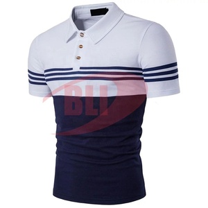 2026 Customization High Quality for T-<b>Shirts</b> Casual 100% Cotton <b>Geometric</b> Pattern Stand Collar Breathable Regular Fit Short Men - Product Image 3