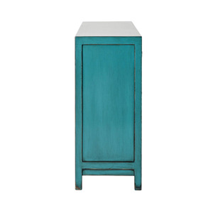 Antique Vintage Style Living Room Furniture Multi Drawers Painted Solid Wood <b>Storage</b> <b>Cabinet</b> - Product Image 3