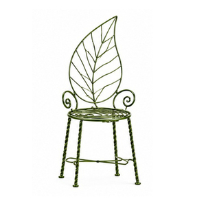 Chaise de salle à manger en métal à dossier en forme de cœur, style victorien, rouge antique, mobilier d'extérieur - Product Image 3