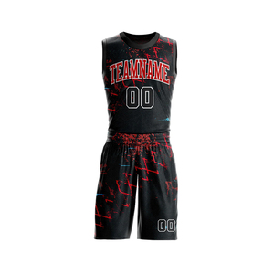Ensemble d'uniformes de basketball en promotion – Tenue de sport en polyester pour adultes et jeunes – Kit maillot de basketball pour équipe - Product Image 1