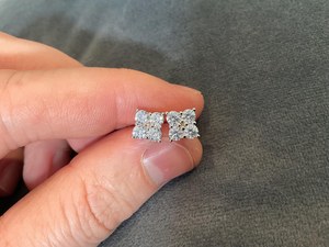 VVS Round Brilliant Cut Moissanite Diamond 925 <b>Silver</b> <b>Stud</b> <b>Earring</b> Iced Out Modern Fashion <b>Earring</b> For Women Wear - Product Image 4