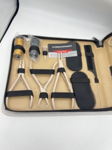 Professional Hair Extension Tools Kit Nude Beige Color I Tip Pliers with Accessories Stainless Steel Threads <b>Beads</b> <b>Needle</b> Clips - Product Image 2