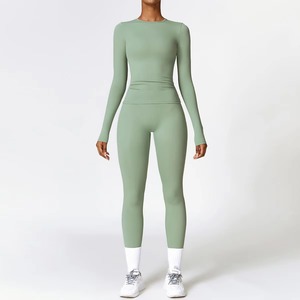 Ropa Deportiva al por Mayor para Gimnasio, Conjuntos de 3 Piezas para Mujer, Chaquetas de Yoga, Leggings de Entrenamiento, Sujetadores Deportivos, Conjunto de Ropa Deportiva - Product Image 6