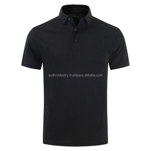 Camiseta Polo de Manga Corta para Hombre, Diseño OEM y Color Personalizado con el Logotipo de su Marca, Poliéster de Secado Rápido, Camiseta de Golf Negra - Product Image 1