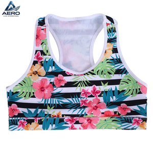 <b>Leaf</b> Pattern Custom Made OEM ODM Service Latest Style Good Quality Unique Design New Trendy Product Women Wear Gym Bra - Product Image 5