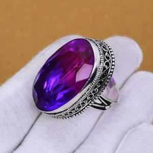 Anillo de Turmalina Multicolor Hecho a Mano, Estilo Bohemio, Plata de Ley 925, Joyería de Piedras Preciosas Naturales, Anillo para Mujer, Venta al Por Mayor - Product Image 3