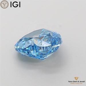 Diamant de laboratoire cultivé CVD, taille cœur, certifié IGI, couleur bleu vif fantaisie, clarté VS2, 2,00 carats, parfait pour la personnalisation - Product Image 6