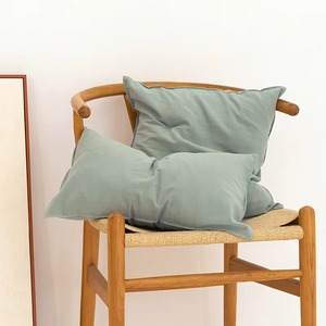 Nordic Style Cotton Cushion Cover Solid Navy Blue <b>Square</b> Washable Home Decor <b>Pillowcase</b> - Product Image 5