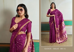 Sari en soie tissé à la main par un designer, avec des travaux de tissage, sari pour mariage, sari de soirée de créateur - Product Image 3