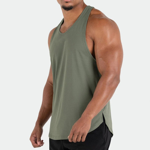 Camiseta sin mangas acanalada para hombre, cuello redondo, lisa, básica, de algodón, informal, deportiva, para fitness, top sin mangas para hombre, ¡la más vendida! - Product Image 2