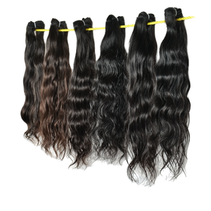 Extensiones de cabello humano natural de onda profunda para mujeres negras vietnamitas 100% al por mayor, cabello humano natural alineado con cutícula procesado químicamente - Product Image 1