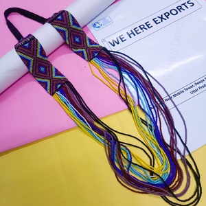 Cadenas de Perlas de Imitación Multicolores Tradicionales con Patrón Geométrico de Diamantes, Hechas a Mano, para Mujer, para Fiestas, Artesanía Étnica - Product Image 4