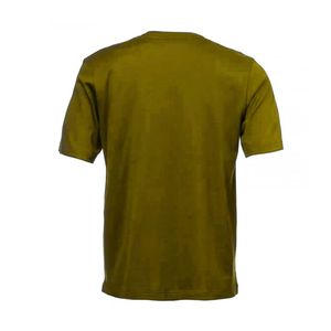 เสื้อยืดคอกลมสีเขียวมะกอกแบบลำลองพร้อมดีเทลแผงตัดกัน - ผ้าฝ้ายเนื้อนุ่มคุณภาพสูง ระบายอากาศได้ดี เหมาะสำหรับใส่ในฤดูร้อน F - Product Image 2