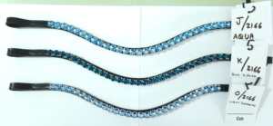 En gros, Fronture de luxe ornée de cristaux Rivoli 10mm, en cuir véritable personnalisé, pour équipement équestre, emballage en sac zippé - Product Image 2