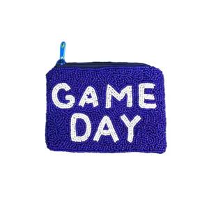 Monedero con cuentas GAME DAY, divertido y colorido, con cremallera, para mujeres y niñas. - Product Image 1