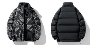 Chaquetas de Burbuja para Hombre con Diseño Personalizado, Logotipo Personalizado, Chaqueta Delgada Reversible, Diseño Sólido, Estilo Urbano, Cierre de Cremallera, Tejido de Algodón - Product Image 6