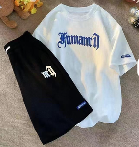 ชุดวอร์มพิมพ์ลาย 2 สี 2 in 1 สำหรับฤดูใบไม้ร่วง เสื้อแจ็คเก็ตมีฮู้ด กางเกงมีเชือกผูก เบาสบาย ป้องกันรังสียูวี ชุดลำลองสำหรับเล่นกีฬา - Product Image 2