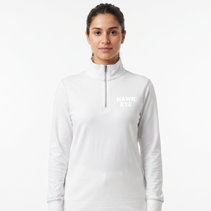 Custom <b>Women's</b> <b>Half</b> <b>Zip</b> Mock Neck Solid White Color <b>Sweatshirt</b> Regular Fit Premium Casual Wear Manufacturer - Product Image 4