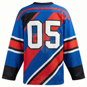 Maillot de hockey sur glace unisexe en tissu mesh premium, coupe adulte, manches courtes, respirant, grandes tailles, impression personnalisée pour équipe - Product Image 3