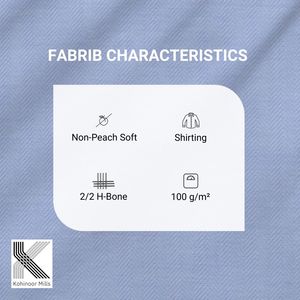 Camisa de Algodón para Mujer, 100GSM, Diseño Espigado, Manga Larga, Blusa Azul, OEM ODM - Product Image 5