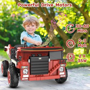 ANPABO 12V Ride On Dump Truck with <b>Remote</b> Control, Electric Dump Bed, Shovel & Safety <b>Key</b> Start - Product Image 5