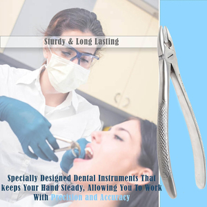 Forceps d'extraction dentaire en acier inoxydable de haute qualité, modèle américain professionnel, pour dents supérieures et inférieures, instrument chirurgical manuel - Product Image 2