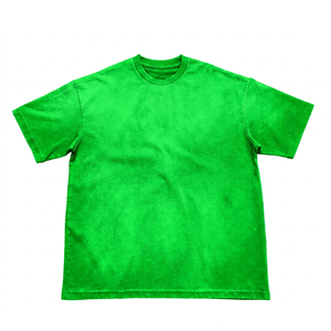 Camiseta de Manga Corta para Hombre, Cuello Redondo, Color Azul Marino Sólido, 100% Algodón, Talla Grande, Estilo Vintage, Ecológica, Informal, Tejido de Punto Jersey, Diseño Liso - Product Image 3