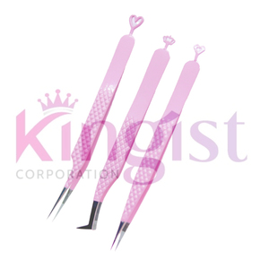Ensemble de pinces à cils de qualité supérieure avec logo personnalisé, marque privée, en acier inoxydable, outil de beauté pour l'extension des cils - Product Image 4