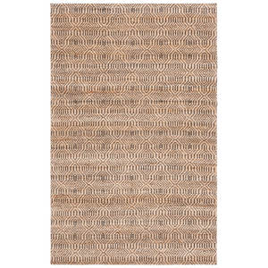 Natural <b>Fiber</b> Handloomed <b>Jute</b> Cotton Geometric Rug Black Brown with Intricate Design Premium Turning Tool - Product Image 1
