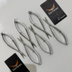 Professional Manicure Scissors Stainless Steel Cuticle Tool Straight Curved Tip Nail Care & Synthetic Hair Trimming Dentavex - Product Image 3