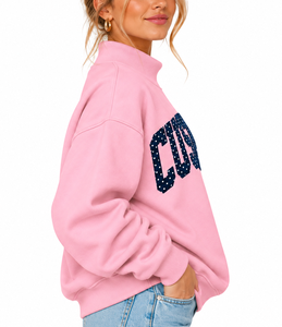 Sudadera Oversize Personalizada para Mujer con Cuello Alto Simulado, Logotipo Bordado, Felpa de Algodón Suave, Estilo Urbano Casual - Product Image 6