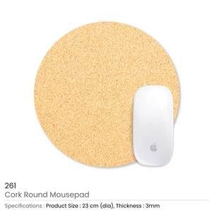 Eco-Friendly Cork Round <b>Mouse</b> <b>Pads</b> Sustainable and Durable Computer Accessories - Product Image 3