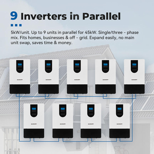 <span class=keywords><strong>Convertisseur</strong></span> d'énergie solaire <span class=keywords><strong>hybride</strong></span> hors réseau 6kW 6.5kW monophasé 48V DC avec système de stockage d'énergie et contrôleur de charge <span class=keywords><strong>MPPT</strong></span> 120A - Product Image 2