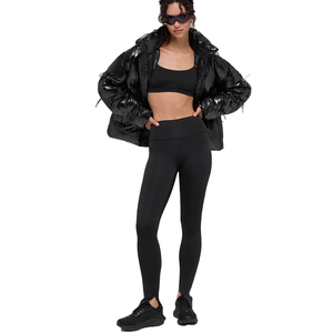 High Demand Women's <b>Cropped</b> <b>Puffer</b> <b>Jacket</b> Hooded Quilted Autumn Winter Coat Warm Insulated Fashion Custom Outerwear Adjustable - Product Image 4