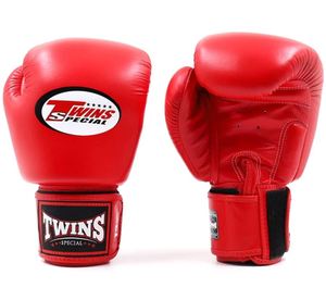 Gants de boxe Muay Thai MMA pour jumeaux, faits à la main, en cuir de vachette véritable, avec fermeture auto-agrippante, pour une prise complète des doigts et une évacuation de l'humidité - Product Image 1